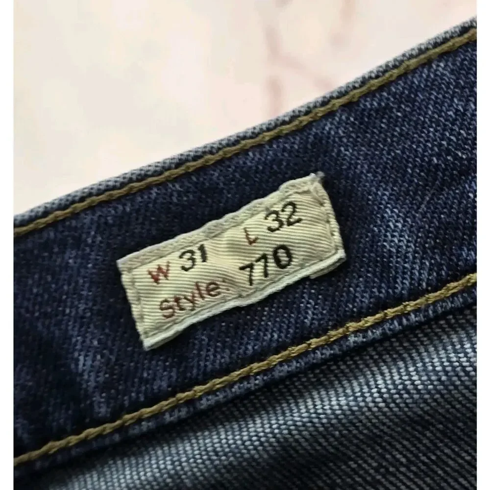 J Crew Jeans Mens 31 X 32 Skinny Medium Wash Stretch Denim 770 Slim